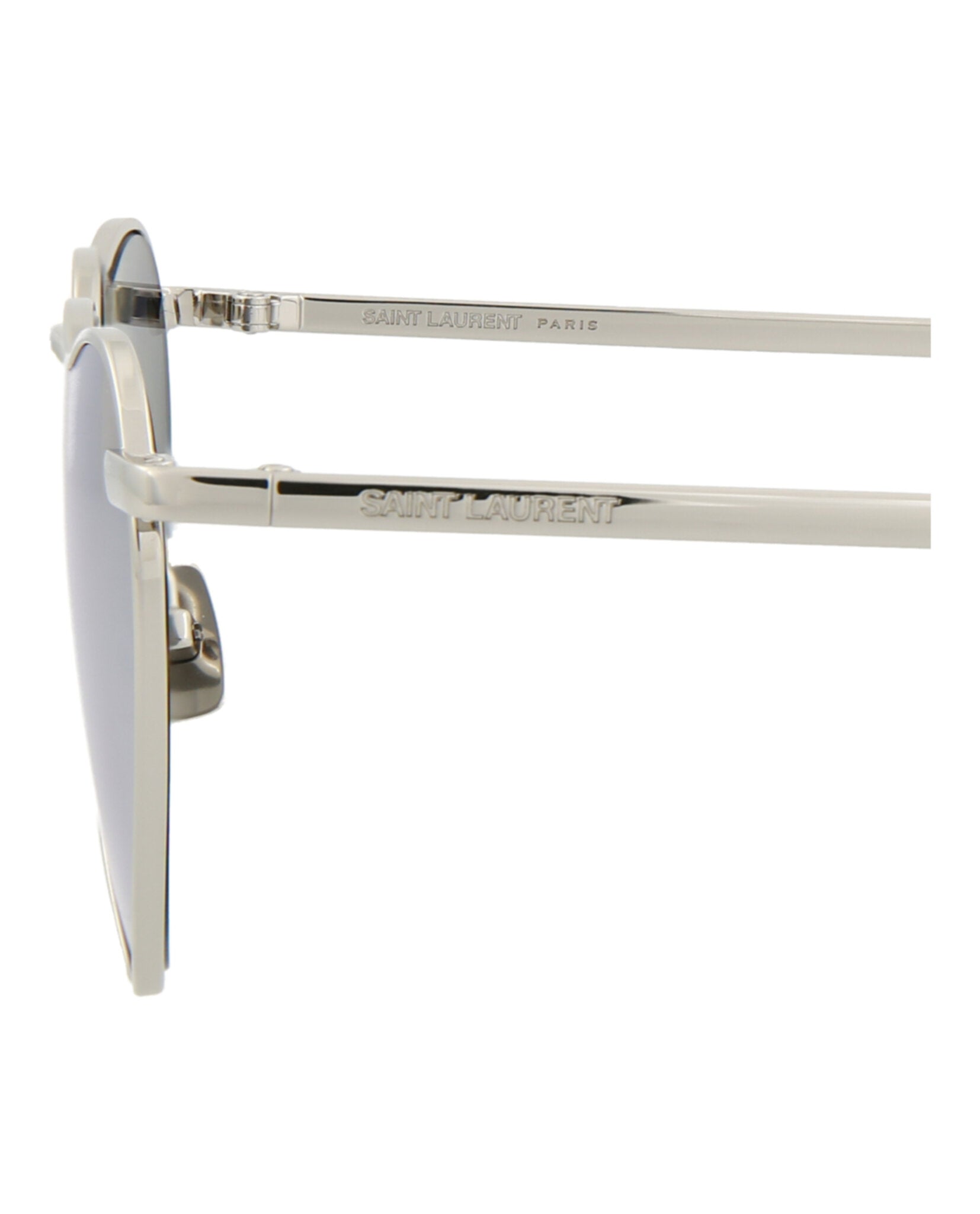 Saint Laurent Unisex Cat Eye Silver Silver Silver Fashion Designer Eyewear