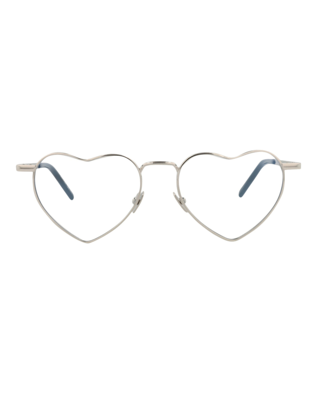 Saint Laurent Saint Laurent Unisex Cat Eye Silver Silver Transparent Fashion Designer Eyewear