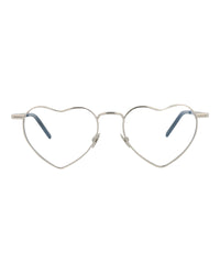 Saint Laurent Saint Laurent Unisex Cat Eye Silver Silver Transparent Fashion Designer Eyewear