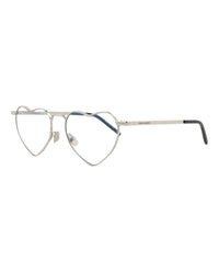Saint Laurent Saint Laurent Unisex Cat Eye Silver Silver Transparent Fashion Designer Eyewear