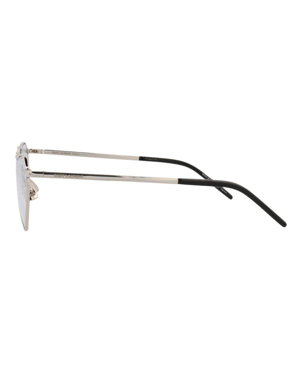 Saint Laurent Saint Laurent Unisex Cat Eye Silver Silver Transparent Fashion Designer Eyewear