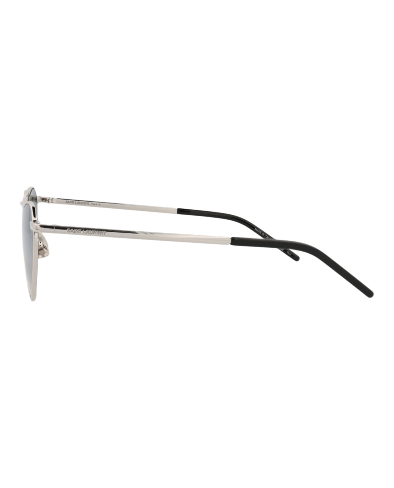 Saint Laurent Saint Laurent Unisex Cat Eye Silver Silver Silver Fashion Designer Eyewear