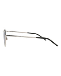 Saint Laurent Saint Laurent Unisex Cat Eye Silver Silver Silver Fashion Designer Eyewear