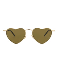 Saint Laurent Saint Laurent Unisex Cat Eye Gold Gold Brown Fashion Designer Eyewear
