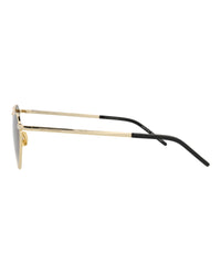Saint Laurent Saint Laurent Unisex Cat Eye Gold Gold Brown Fashion Designer Eyewear