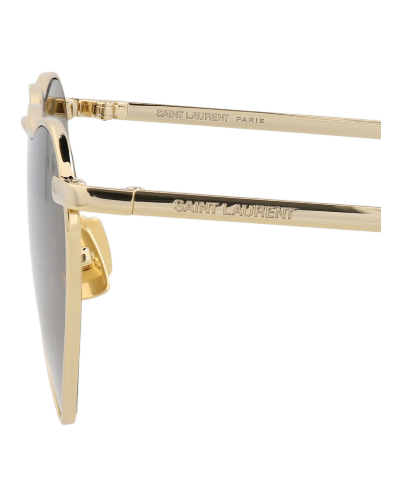 Saint Laurent Saint Laurent Unisex Cat Eye Gold Gold Brown Fashion Designer Eyewear