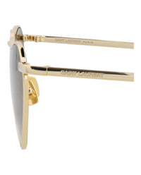 Saint Laurent Saint Laurent Unisex Cat Eye Gold Gold Brown Fashion Designer Eyewear