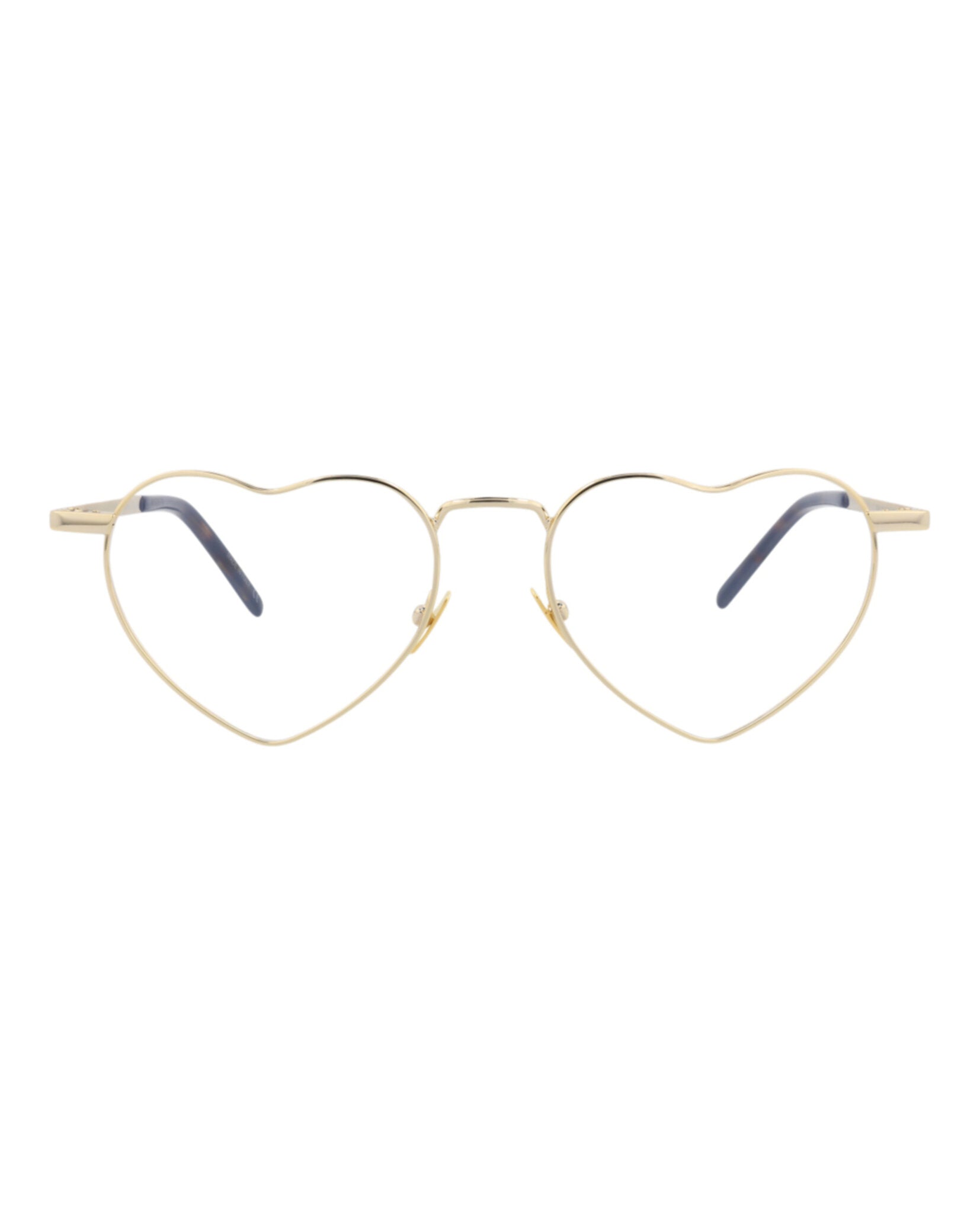 Saint Laurent Saint Laurent Womens Cat Eye Gold Gold Transparent Fashion Designer Eyewear