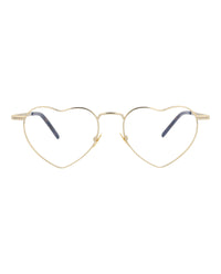 Saint Laurent Saint Laurent Womens Cat Eye Gold Gold Transparent Fashion Designer Eyewear
