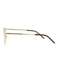 Saint Laurent Saint Laurent Womens Cat Eye Gold Gold Transparent Fashion Designer Eyewear