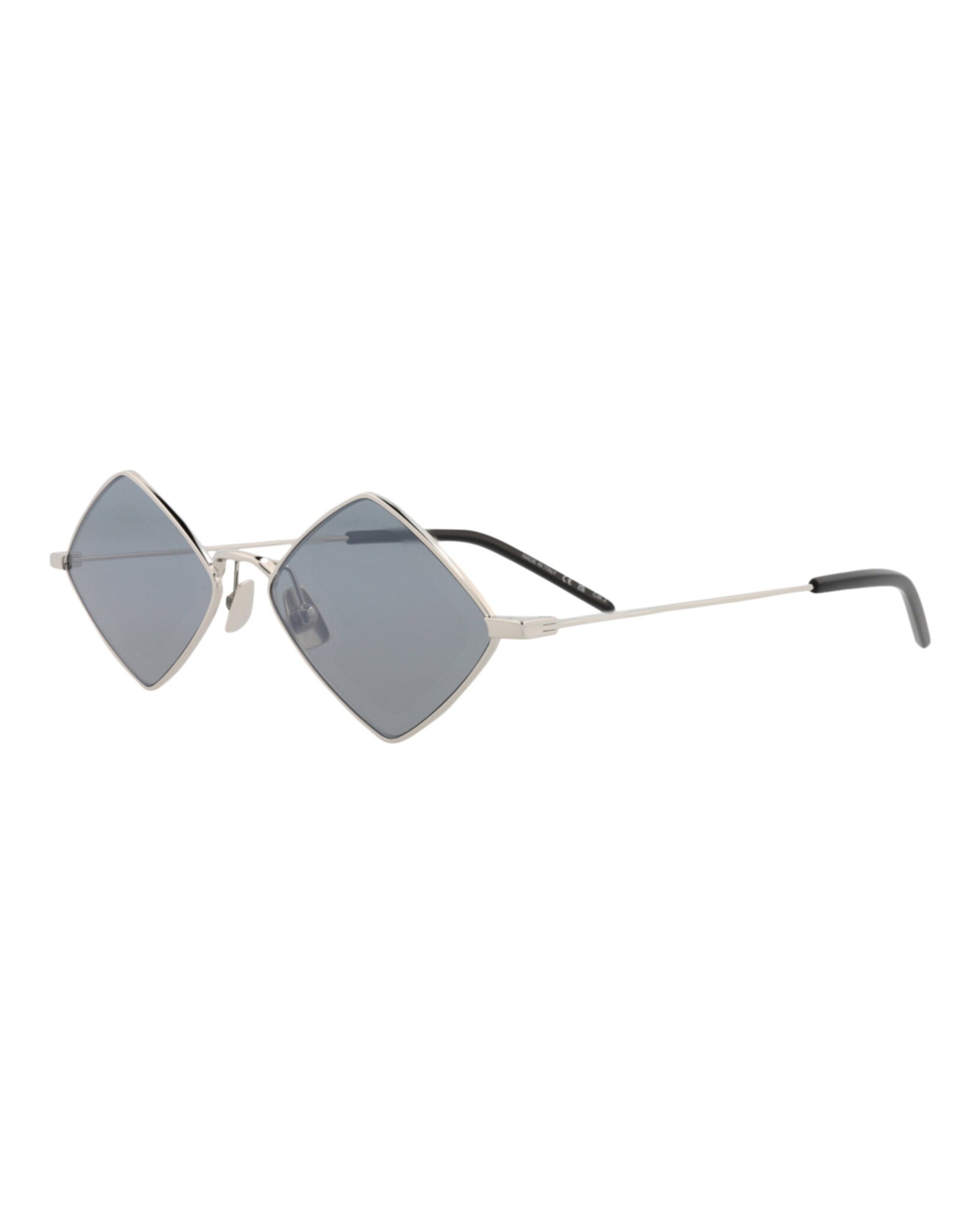 Saint Laurent Saint Laurent Unisex Square/Rectangle Silver Silver Silver Fashion Designer Eyewear