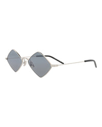 Saint Laurent Saint Laurent Unisex Square/Rectangle Silver Silver Silver Fashion Designer Eyewear