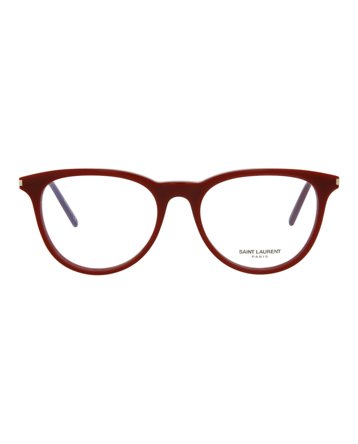 Saint Laurent Unisex Round/Oval Burgundy Burgundy Transparent Fashion Designer Eyewear