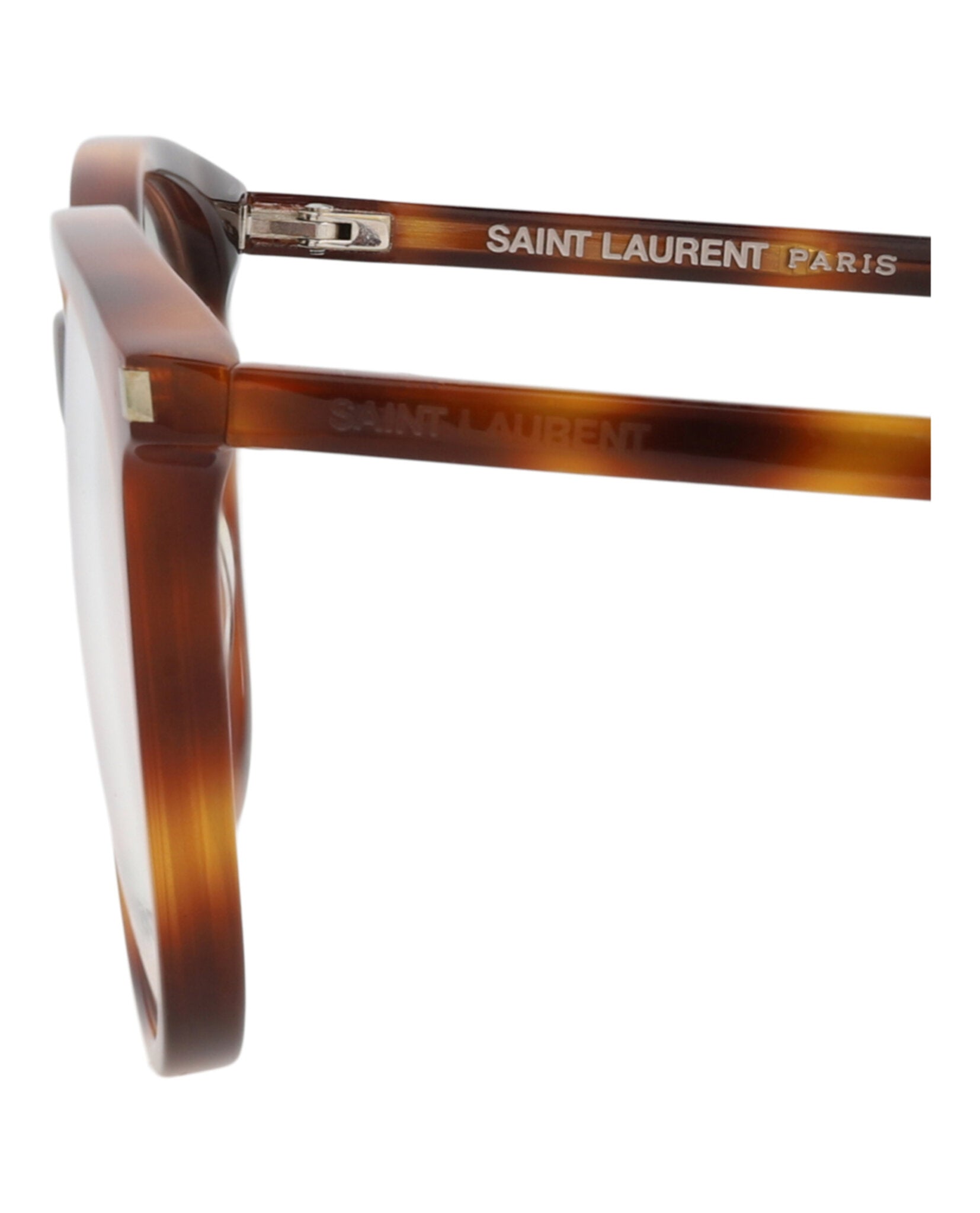 Saint Laurent Saint Laurent Womens Round/Oval Havana Havana Transparent Fashion Designer Eyewear