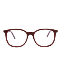 Saint Laurent Saint Laurent Womens Round/Oval Burgundy Burgundy Transparent Fashion Designer Eyewear