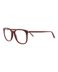 Saint Laurent Saint Laurent Womens Round/Oval Burgundy Burgundy Transparent Fashion Designer Eyewear