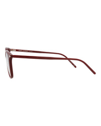 Saint Laurent Saint Laurent Womens Round/Oval Burgundy Burgundy Transparent Fashion Designer Eyewear