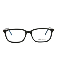 Saint Laurent Unisex Square/Rectangle Black Black Transparent Fashion Designer Eyewear