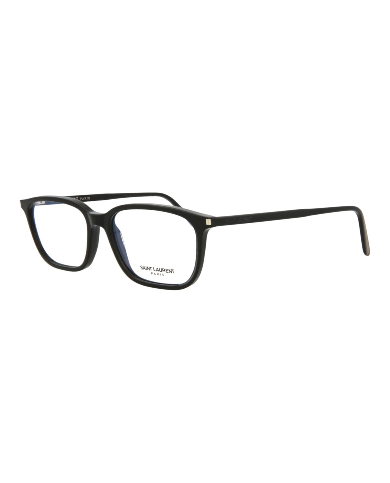 Saint Laurent Unisex Square/Rectangle Black Black Transparent Fashion Designer Eyewear
