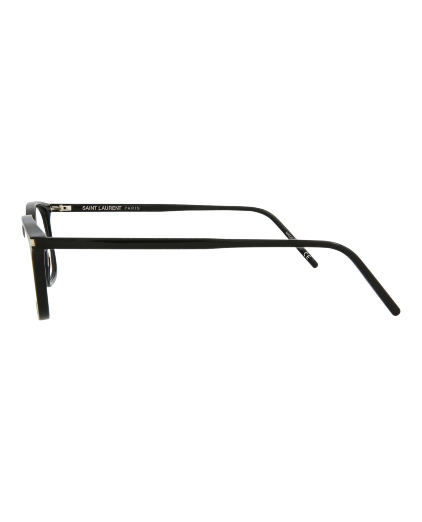 Saint Laurent Unisex Square/Rectangle Black Black Transparent Fashion Designer Eyewear