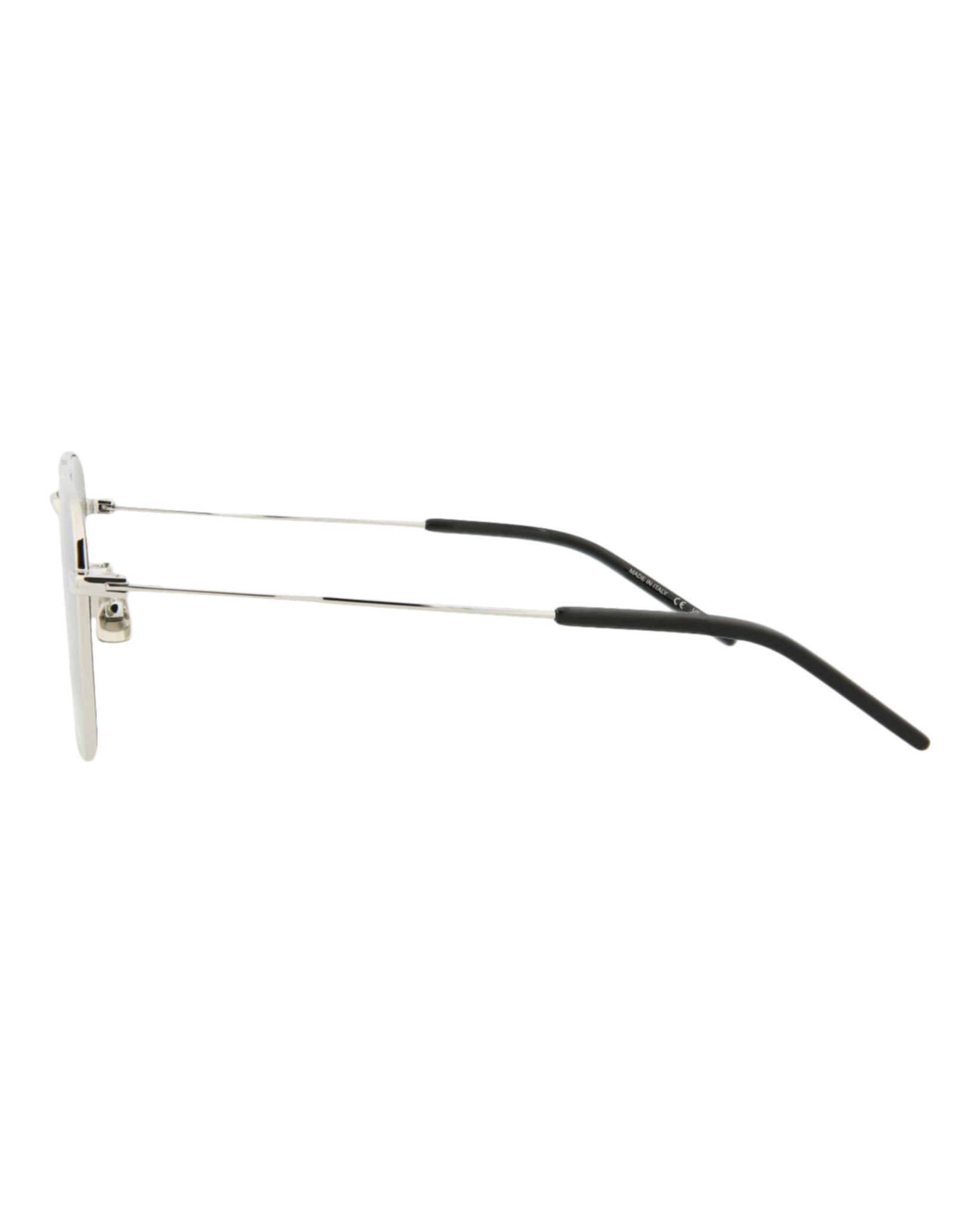 Saint Laurent Saint Laurent Unisex Aviator Silver Silver Green Fashion Designer Eyewear