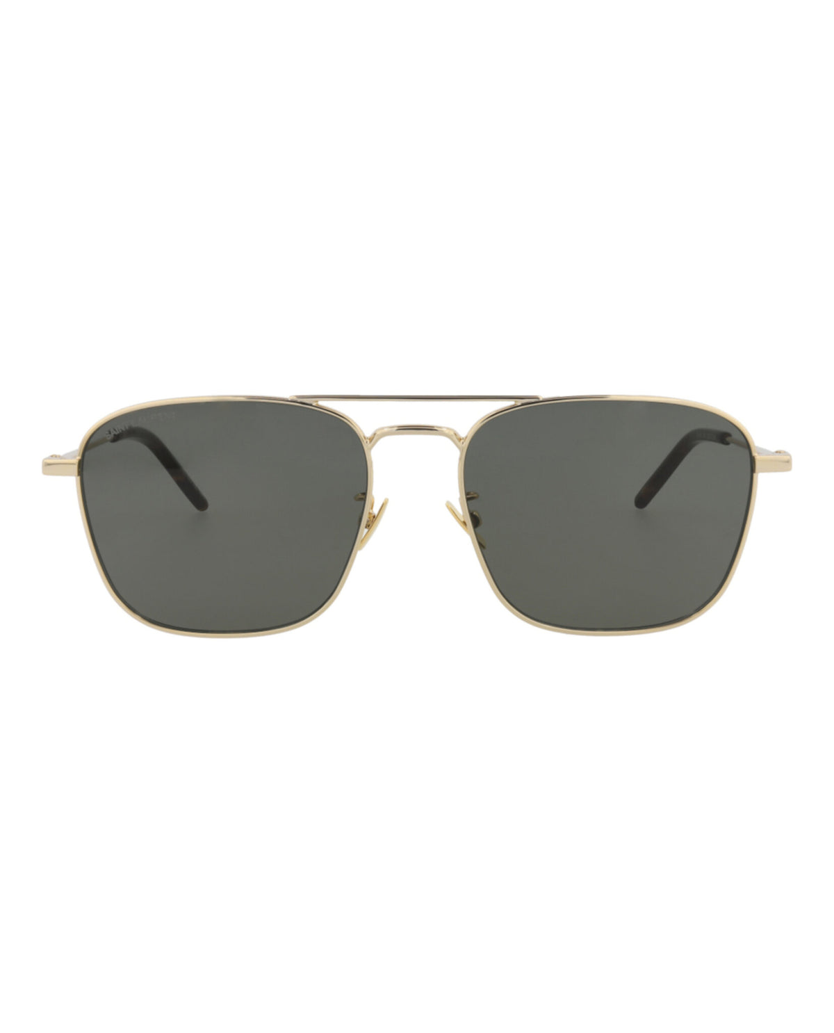 Saint Laurent Saint Laurent Unisex Aviator Gold Gold Grey Fashion Designer Eyewear