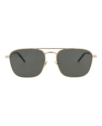 Saint Laurent Saint Laurent Unisex Aviator Gold Gold Grey Fashion Designer Eyewear
