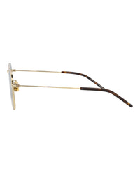 Saint Laurent Saint Laurent Unisex Aviator Gold Gold Grey Fashion Designer Eyewear