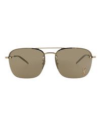 Saint Laurent Saint Laurent Womens Aviator Bronze Bronze Brown Fashion Designer Eyewear