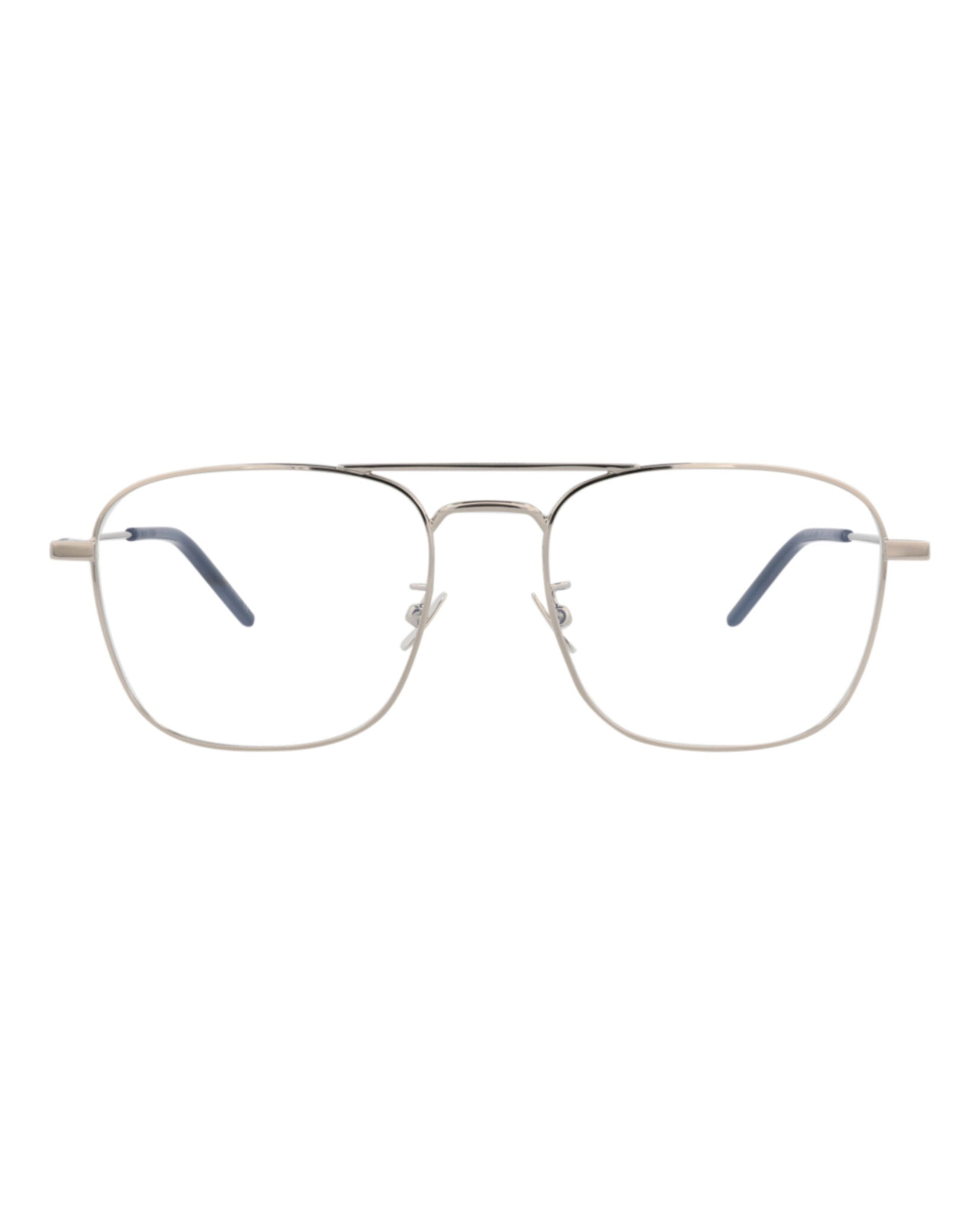 Saint Laurent Saint Laurent Unisex Aviator Silver Silver Transparent Fashion Designer Eyewear