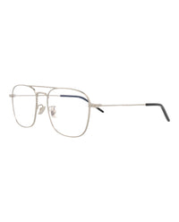 Saint Laurent Saint Laurent Unisex Aviator Silver Silver Transparent Fashion Designer Eyewear