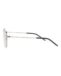 Saint Laurent Saint Laurent Unisex Aviator Silver Silver Transparent Fashion Designer Eyewear