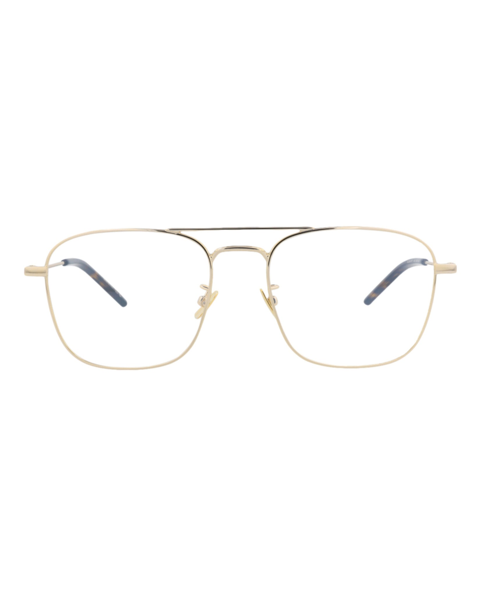 Saint Laurent Saint Laurent Unisex Aviator Gold Gold Transparent Fashion Designer Eyewear
