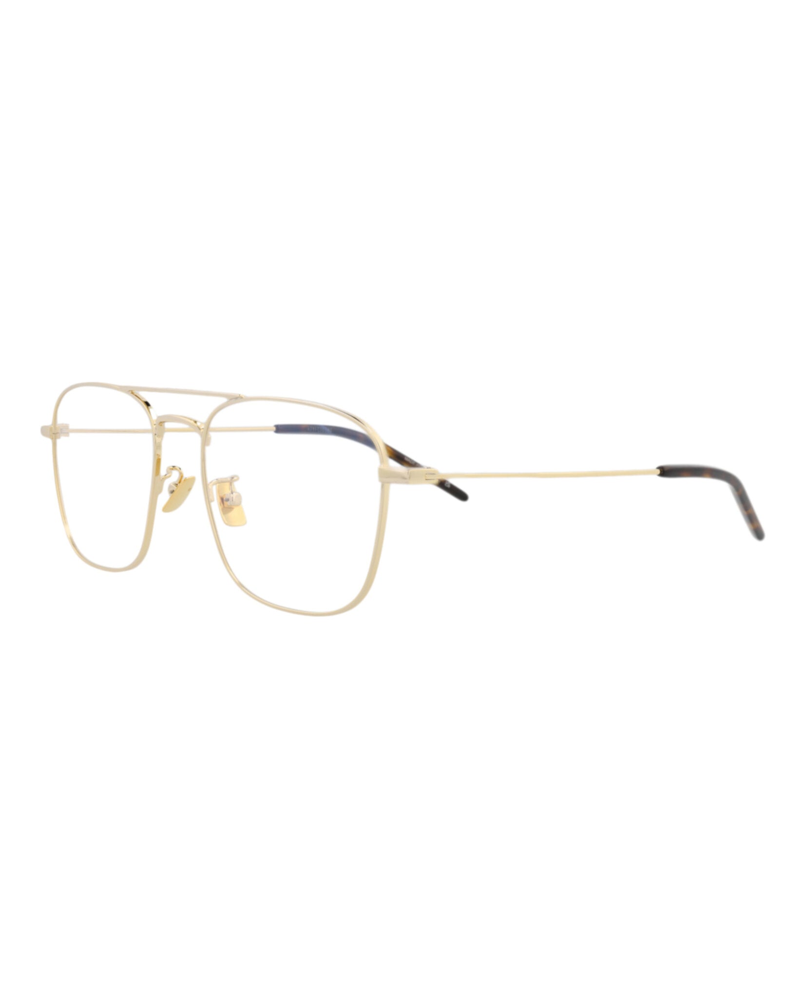 Saint Laurent Saint Laurent Unisex Aviator Gold Gold Transparent Fashion Designer Eyewear