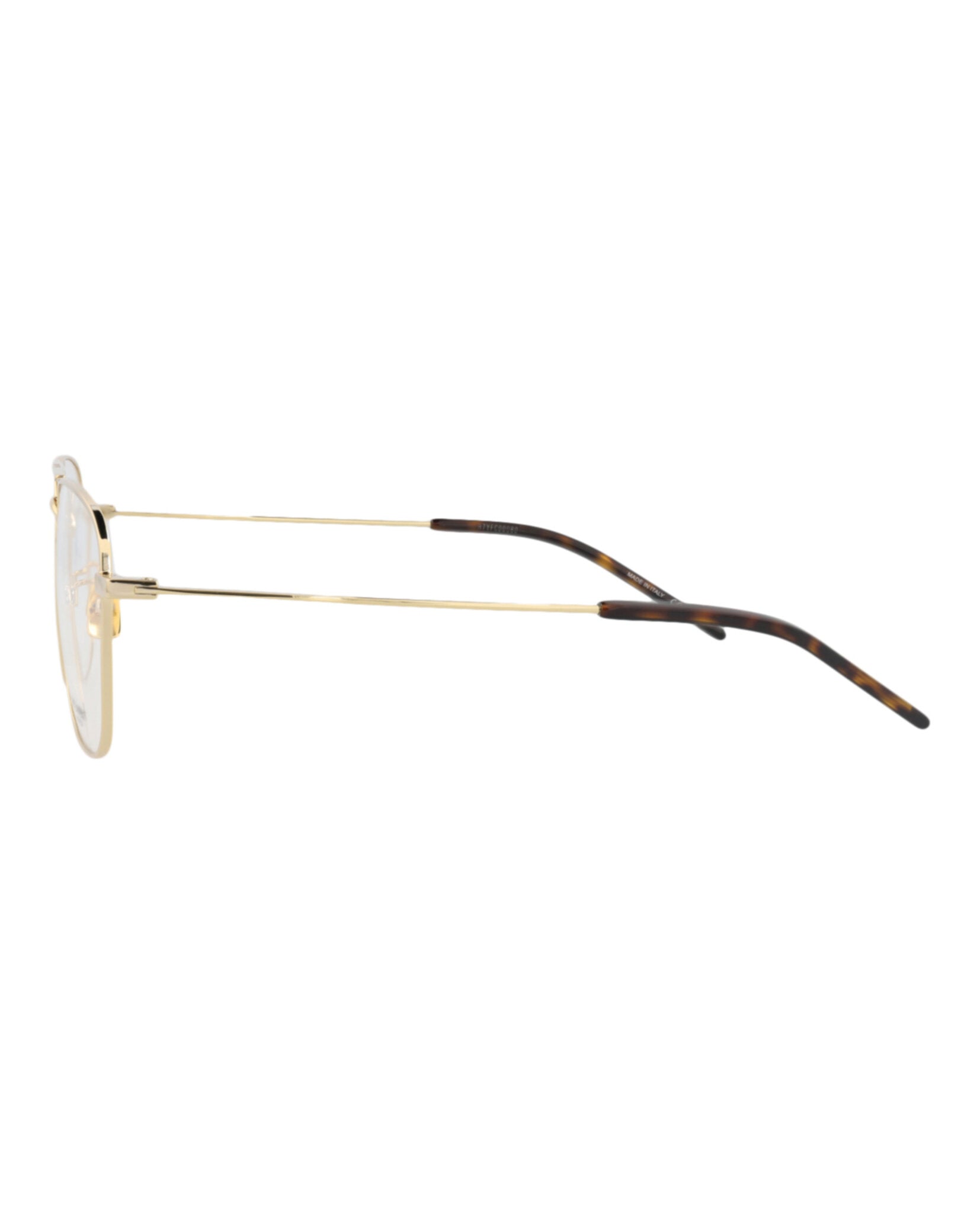 Saint Laurent Saint Laurent Unisex Aviator Gold Gold Transparent Fashion Designer Eyewear