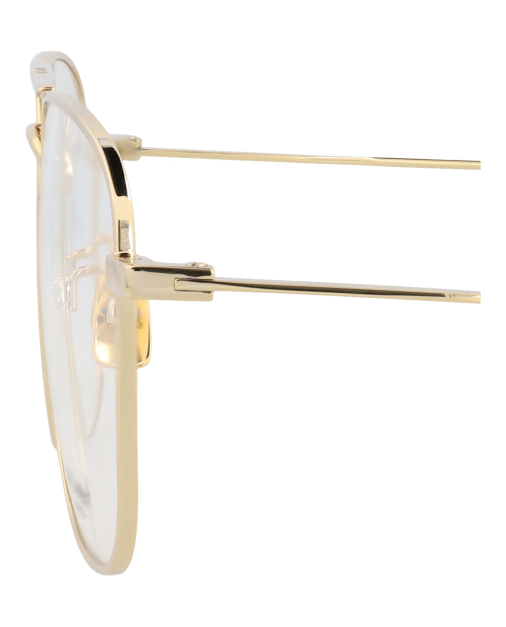 Saint Laurent Saint Laurent Unisex Aviator Gold Gold Transparent Fashion Designer Eyewear