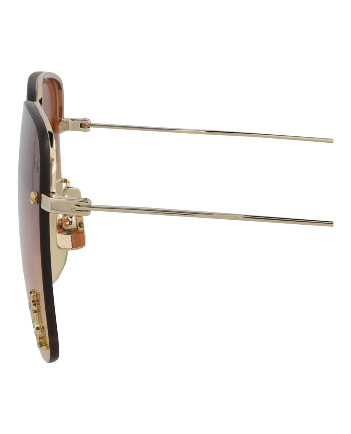 Saint Laurent Saint Laurent Womens Square/Rectangle Gold Gold Orange Fashion Designer Eyewear