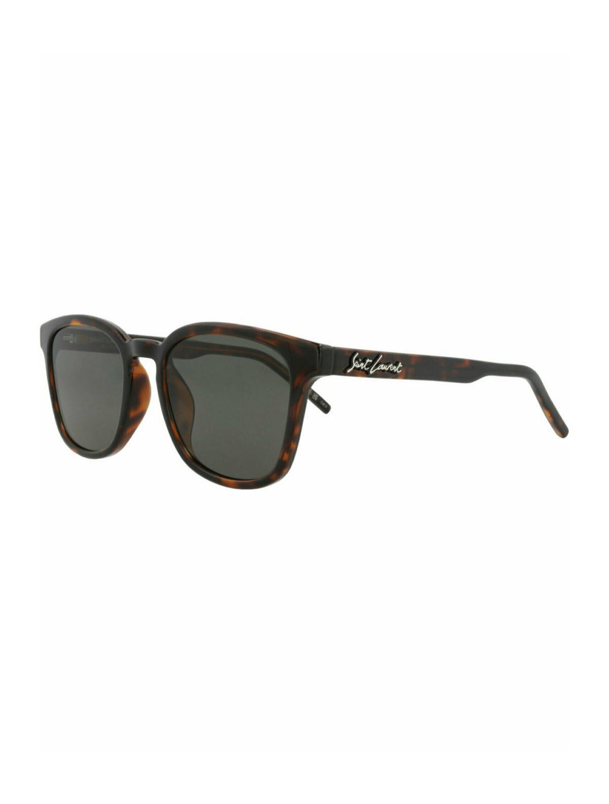 Saint Laurent Saint Laurent Unisex Square/Rectangle Havana Havana Grey Fashion Designer Eyewear