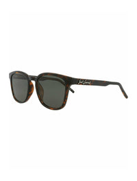 Saint Laurent Saint Laurent Unisex Square/Rectangle Havana Havana Grey Fashion Designer Eyewear