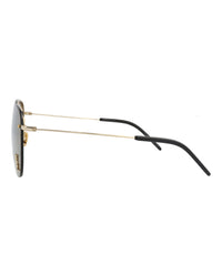 Saint Laurent Saint Laurent Unisex Aviator Gold Gold Brown Fashion Designer Eyewear