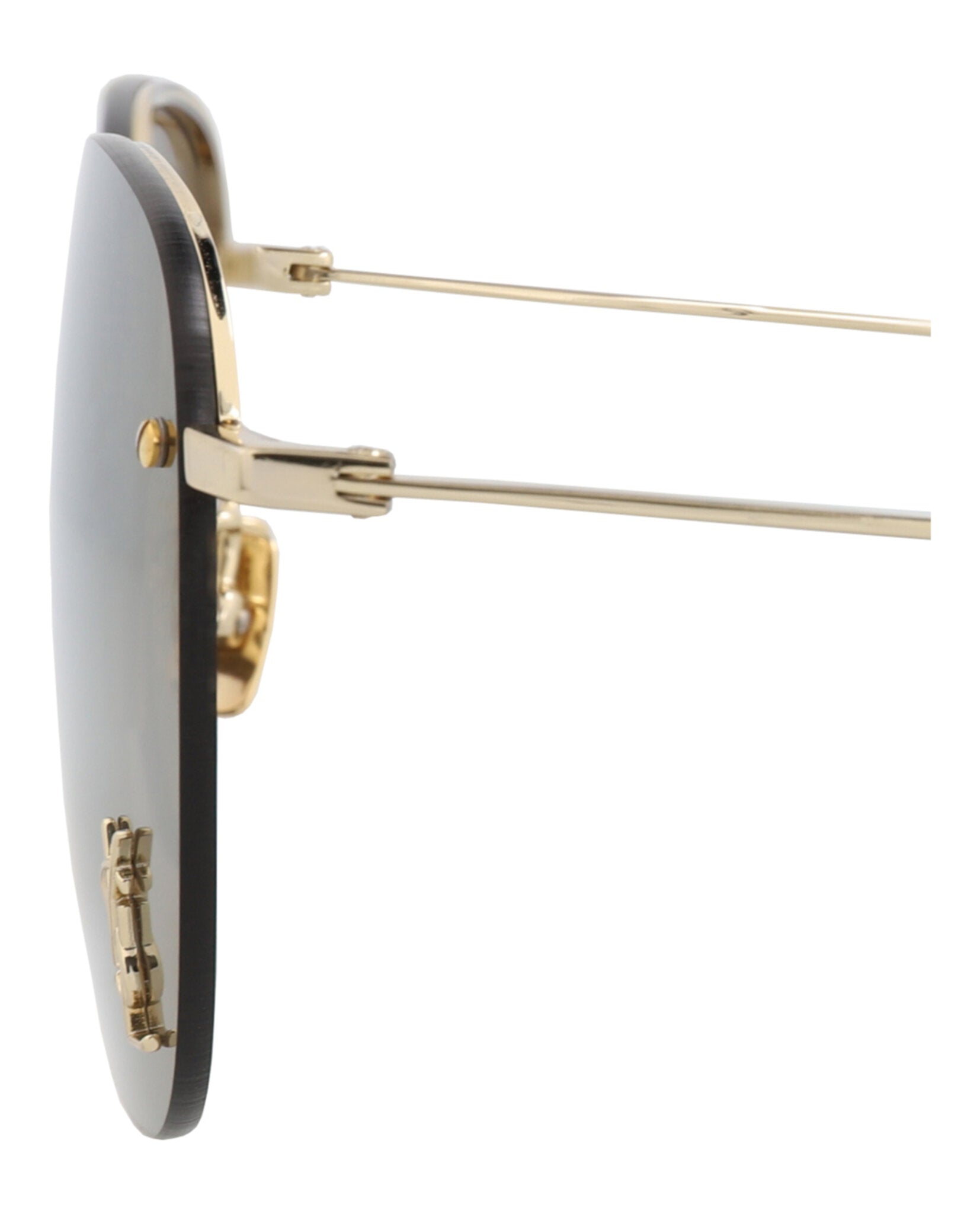 Saint Laurent Saint Laurent Unisex Aviator Gold Gold Brown Fashion Designer Eyewear