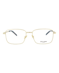 Saint Laurent Saint Laurent Unisex Square/Rectangle Gold Gold Transparent Fashion Designer Eyewear