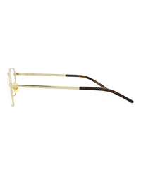 Saint Laurent Saint Laurent Unisex Square/Rectangle Gold Gold Transparent Fashion Designer Eyewear