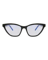 Saint Laurent Womens Cat Eye Black Black Grey Fashion Designer Eyewear