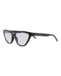 Saint Laurent Womens Cat Eye Black Black Grey Fashion Designer Eyewear