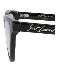 Saint Laurent Womens Cat Eye Black Black Grey Fashion Designer Eyewear