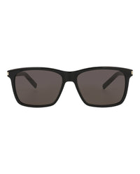 Saint Laurent Mens Square/Rectangle Black Black Black Fashion Designer Eyewear