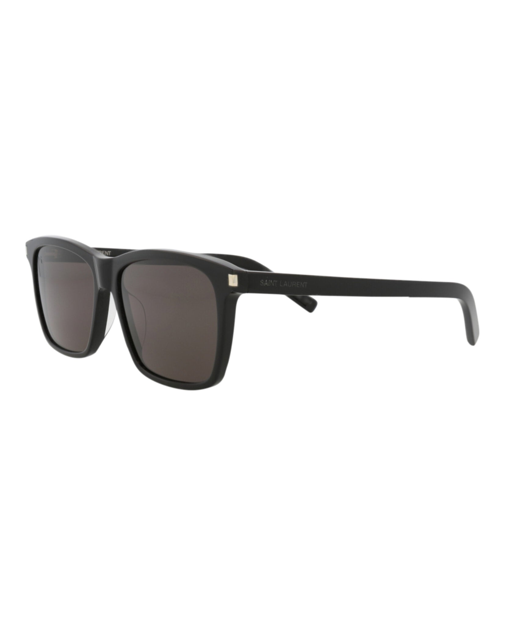 Saint Laurent Mens Square/Rectangle Black Black Black Fashion Designer Eyewear