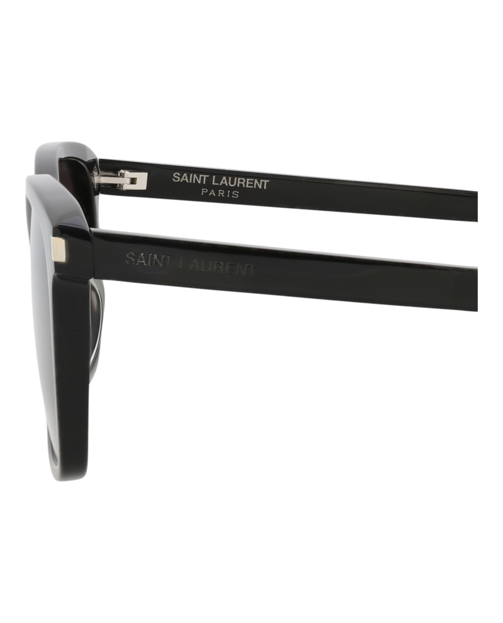 Saint Laurent Mens Square/Rectangle Black Black Black Fashion Designer Eyewear