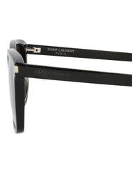Saint Laurent Mens Square/Rectangle Black Black Black Fashion Designer Eyewear
